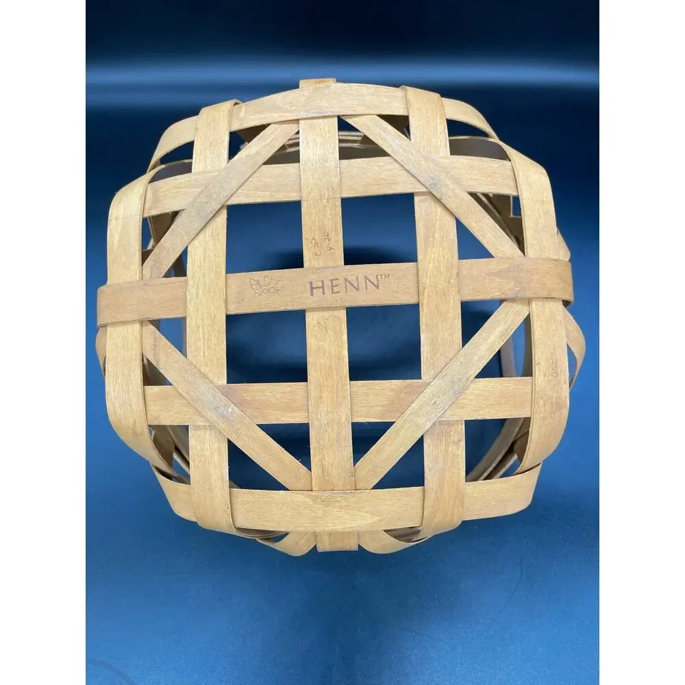 Henn Open Weave Basket with Handles 9.5”